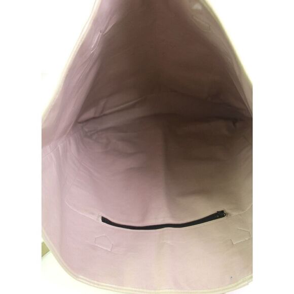 EXTRA LARGE VINTAGE BROWN BEIGE GENUINE LEATHER SUEDE SHOULDER BAG PURSE TOTE - Picture 5 of 10